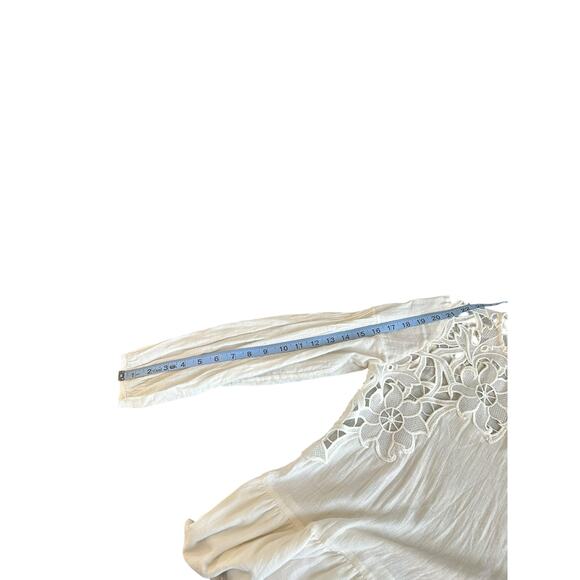 Sandro Paris Dress Basic White Floral Cutout Ethereal Elegance Angelcore Small - Picture 12 of 13